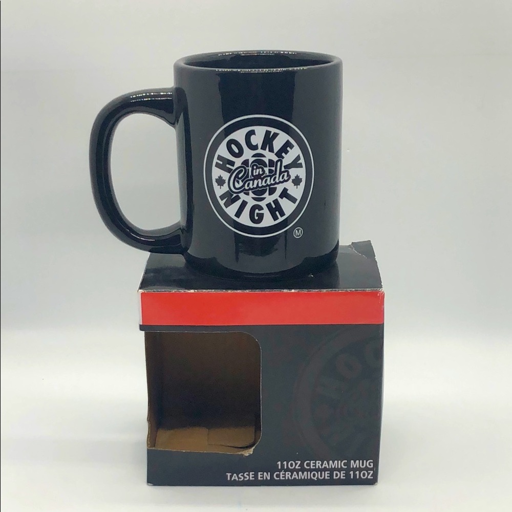 Hockey Night In Canada Black Ceramic Mug With Box